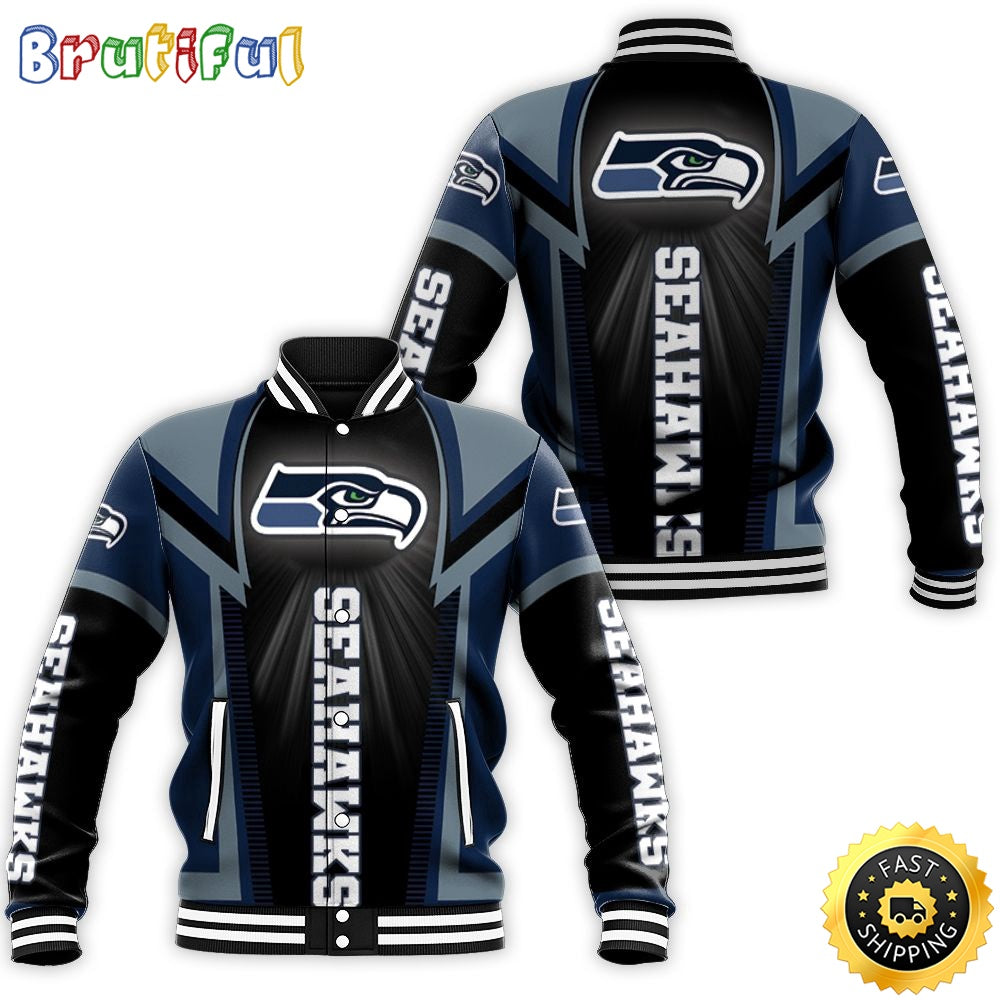 Seattle Seahawks Baseball Jacket For Fans