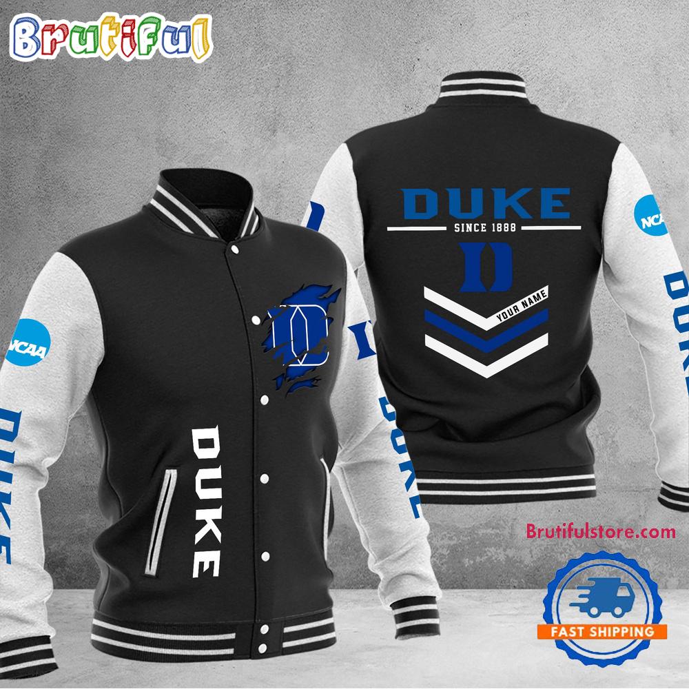 NCAA Duke Blue Devils Personalized Sporty Varsity Baseball Jacket