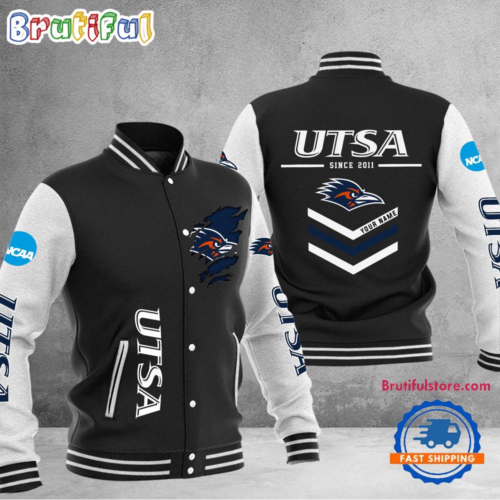 NCAA UTSA Roadrunners Personalized Sporty Varsity Baseball Jacket
